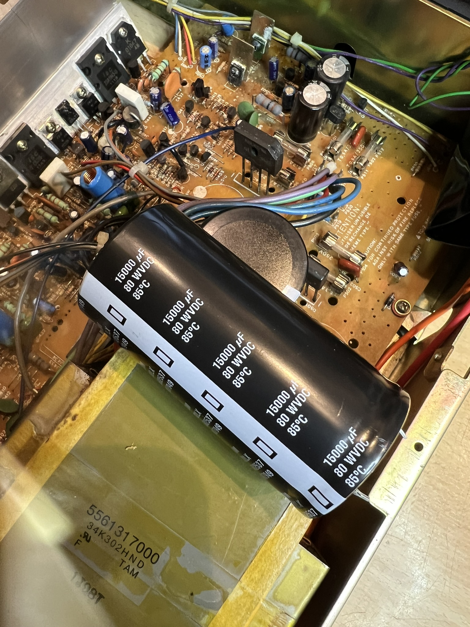 C507/C508 Ersatz mit 15.000 uF / 80V