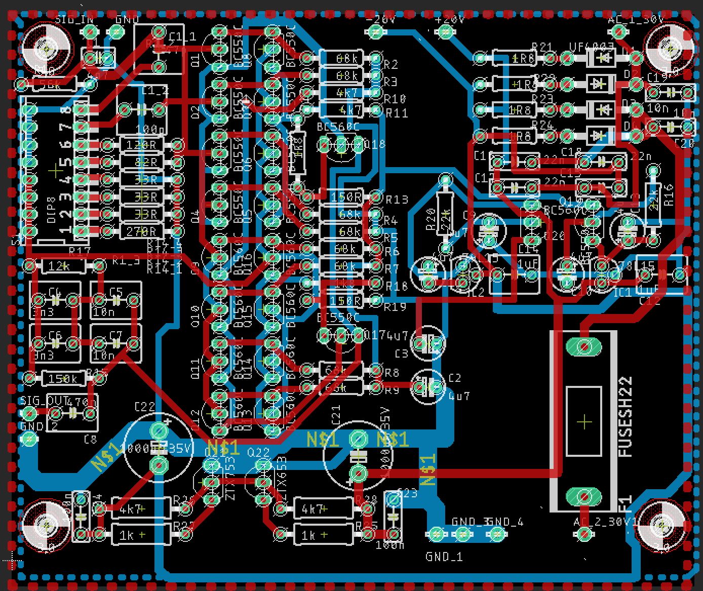PCB Board 'Supra 2.0 Nachbau' aus Eagle