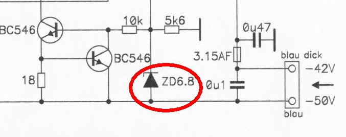 Defekte Zenerdiode erzeugt -11V am Ausgang